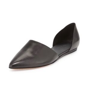 Vince Nina Flats Black Leather 9.5